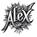 Alex name tattoo design idea