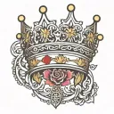 tiara crown surrounded tattoo design idea