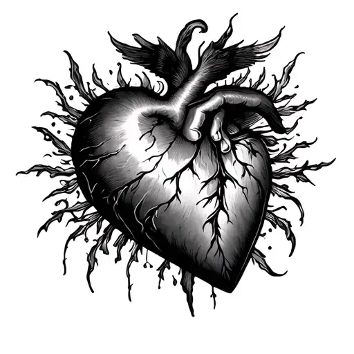 heart felt hallelujah tattoo design idea