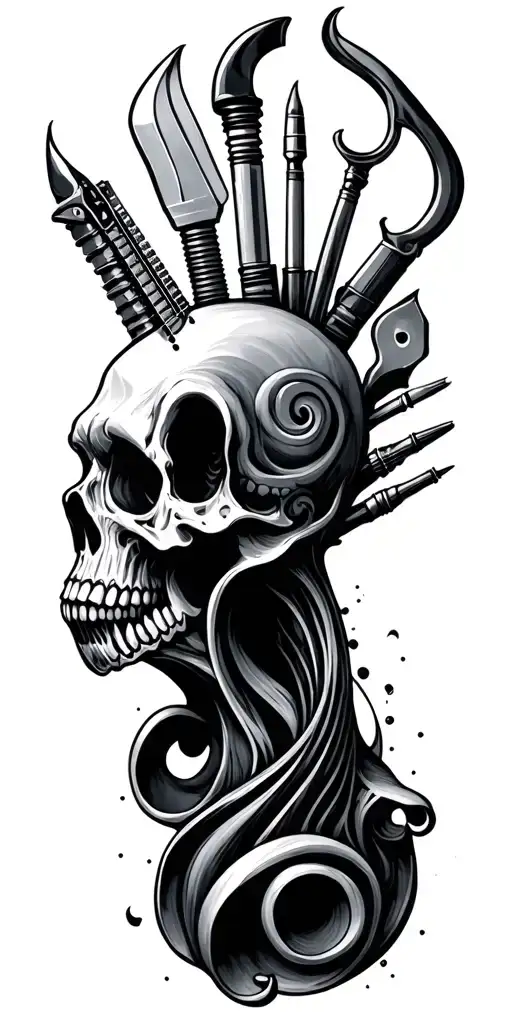 tool band, psychedelic tattoo design idea