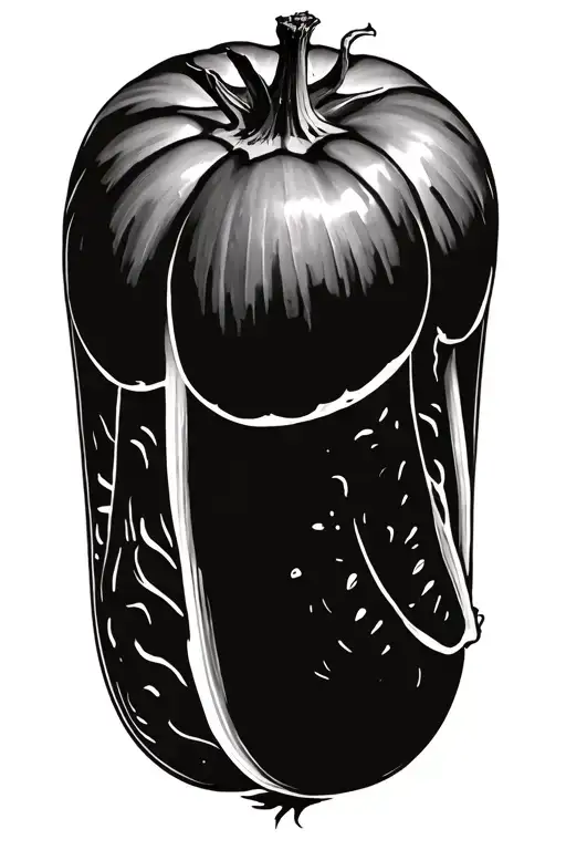 tomatoe, cucumbers, raddish, cabbage, garlic, onion tattoo design idea