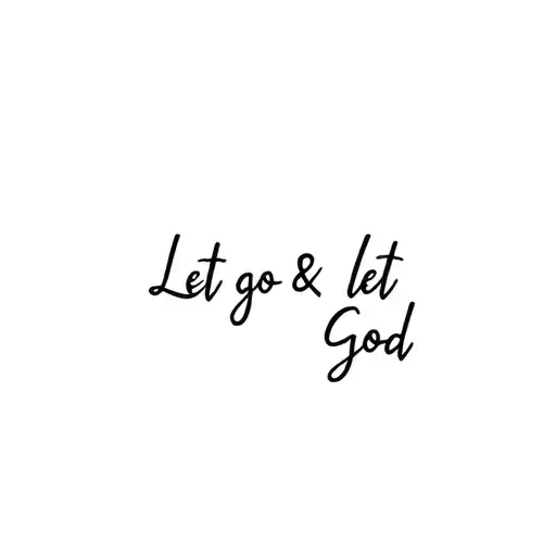 Let go & Let God tattoo design idea