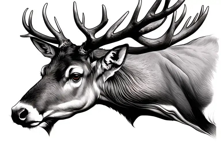 Scottish Stag tattoo design idea