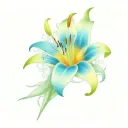 lily flower blooming tattoo design idea
