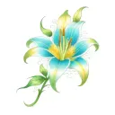 lily flower blooming tattoo design idea
