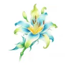 lily flower blooming tattoo design idea