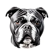 american bully pitbull tattoo design idea