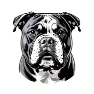 american bully pitbull tattoo design idea