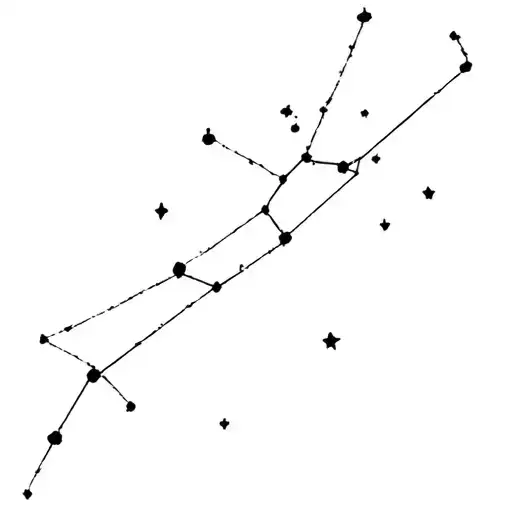 Ursa Major constellation fine line tattoo tattoo design idea