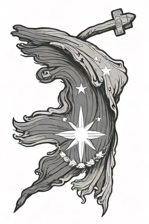 philippines flag with cross tattoo design idea