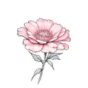 cosmo flower growing tattoo design idea