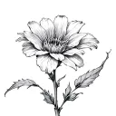 cosmo flower growing tattoo design idea