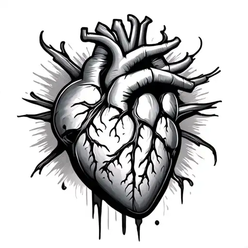 Heart Attack tattoo design idea