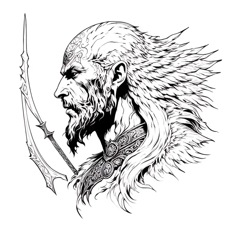 ares god of war tattoo design idea