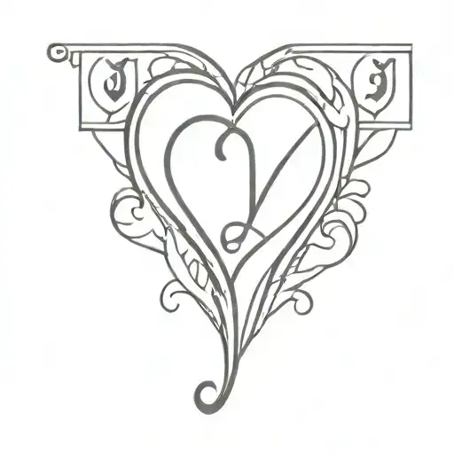 letter A J (king of hearts) tattoo design idea