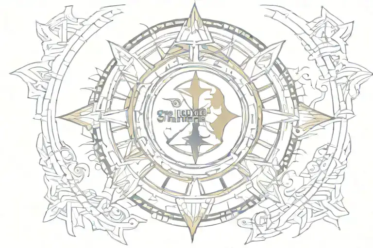 Pittsburgh Steelers mandala design tattoo design idea