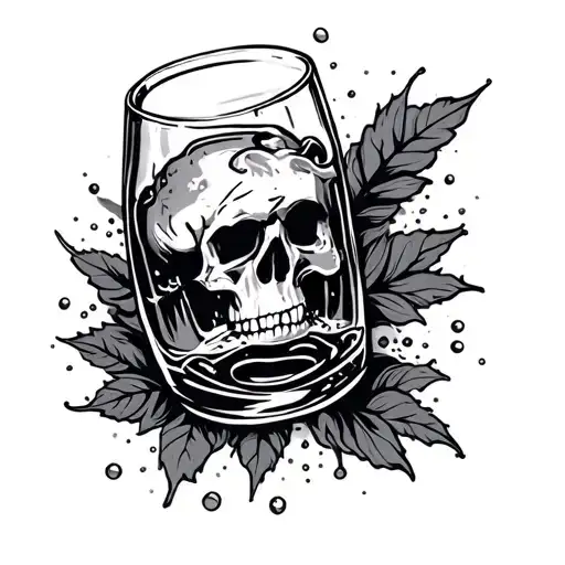 Alcohol tattoo design idea