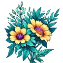 Wildflower tattoo design idea