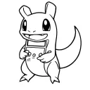 charmander holding a gameboy color pokemon tattoo design idea