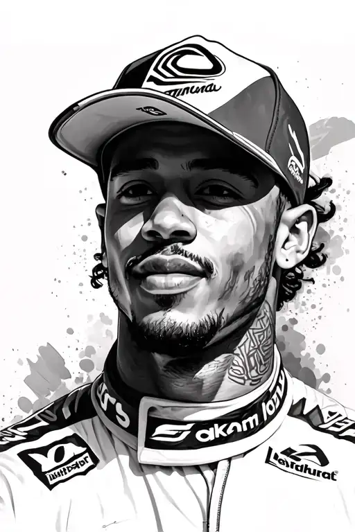 Lewis Hamilton celebrating tattoo design idea