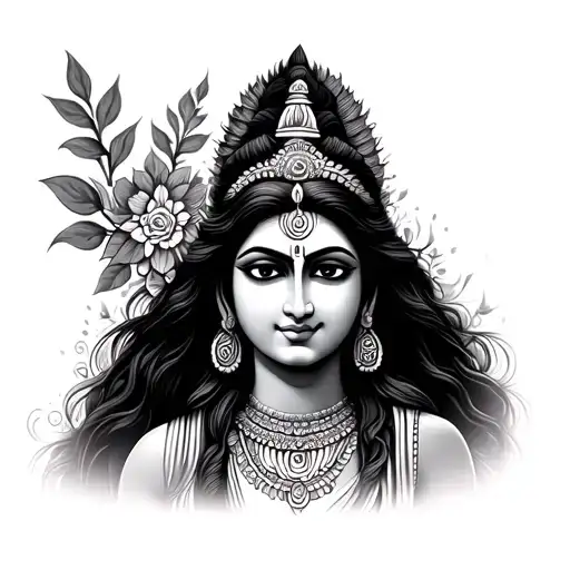 Shiva Parvati tattoo design idea