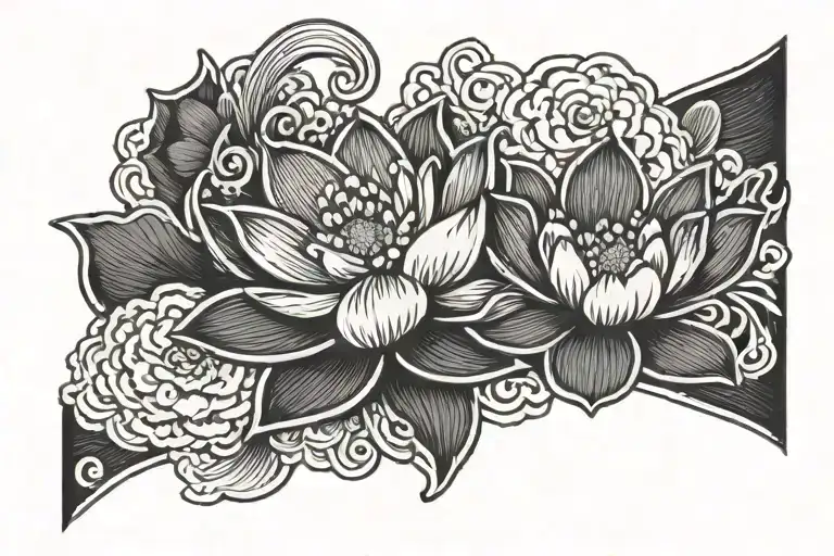 wrist band lotus tattoo tattoo design idea