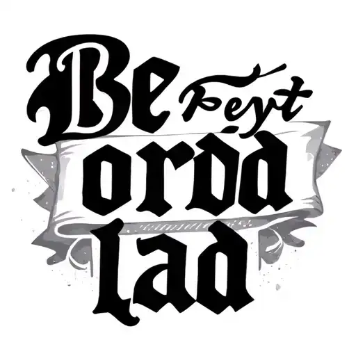 "Be reyt ord lad" flat cap tattoo design idea