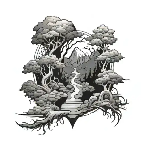 pathway where i can draw thing inside tattoo design idea