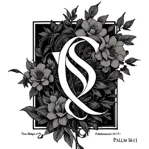 psalm 56:11 tattoo design idea