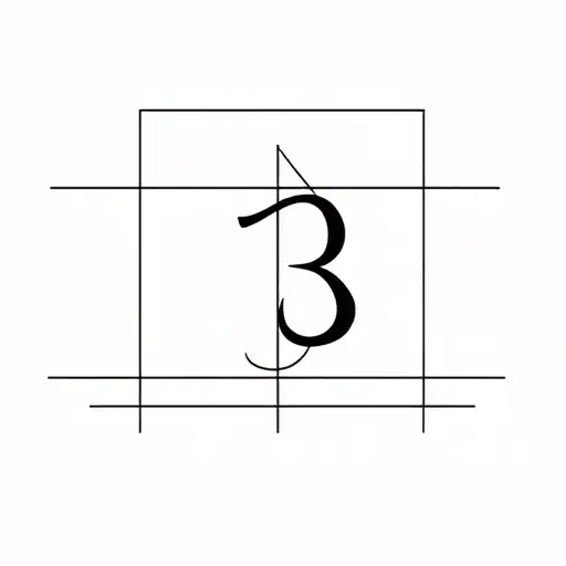 number thirteen inside a square tattoo design idea
