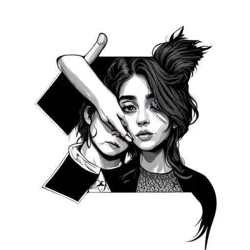 Nephew And Aunt Danielle hand around finger tattoo design idea