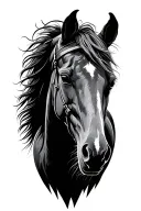 one good horse on a thousand hills he'll be riding for the brand tattoo design idea