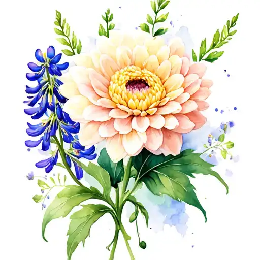 chrysanthemum and hyacinth flower tattoo design tattoo design idea