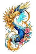 Sagittarius and virgo and Aquarius  and Aries zodiac sign all together tattoo design idea