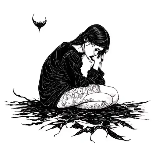 Loneliness tattoo design idea
