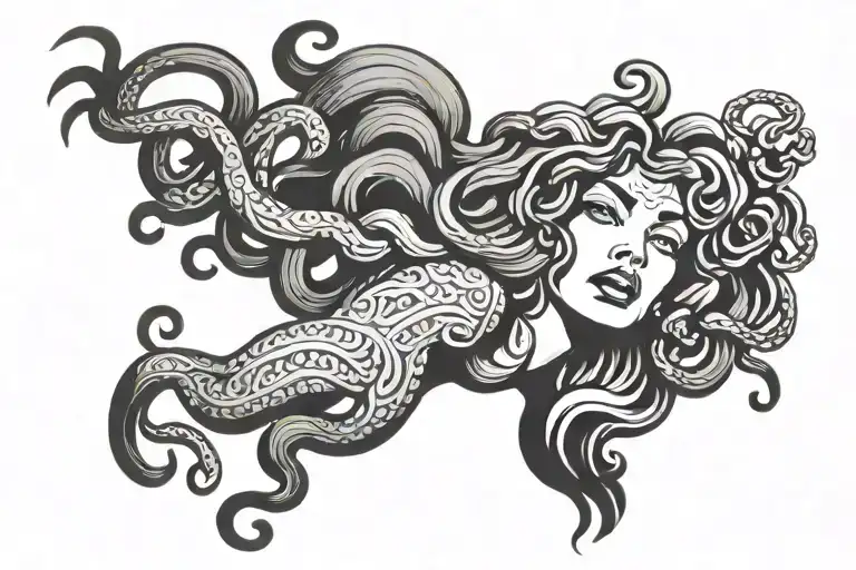 medusa greek mythology tattoo design idea