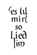 the inscription - es tut mir so lied, written in a beautiful font against the background of something beautiful tattoo design idea