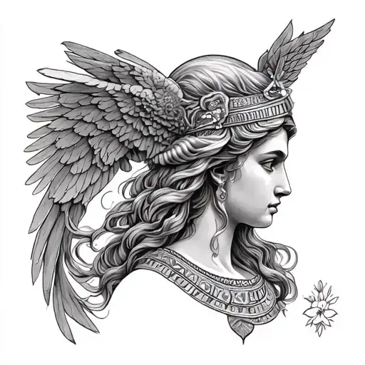 athena goddess tattoo design idea