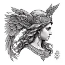 athena goddess tattoo design idea