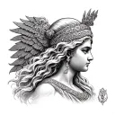 athena goddess tattoo design idea