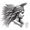 athena goddess tattoo design idea