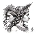 athena goddess tattoo design idea