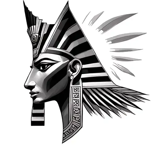 amun re draw tattoo design idea