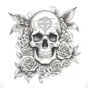 Amor Fati Memento Mori tattoo design idea