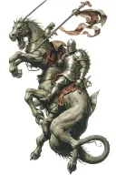 St. George killing the dragon tattoo design idea