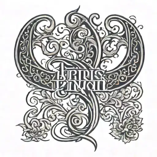 Aeris Eowyn ambigram tattoo tattoo design idea