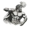 atlas greek god tattoo design idea