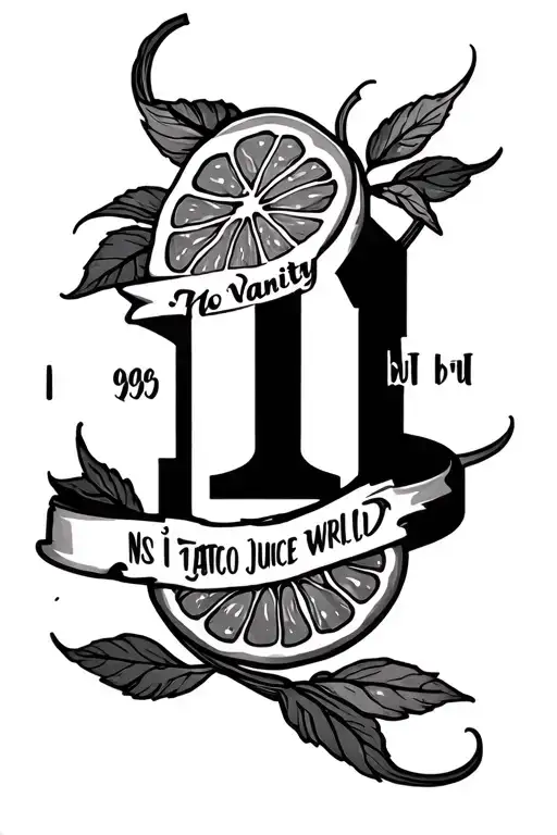No Vanity but the I is a juice wrld 999 tattoo design idea