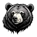 gay bear head tattoo design idea