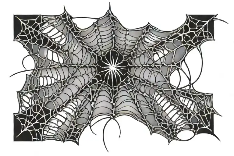 Spider Web tattoo design idea